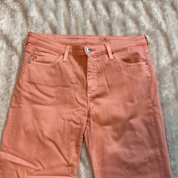 Salmon color straight leg jeans coral color pants size 29 - Picture 2 of 7